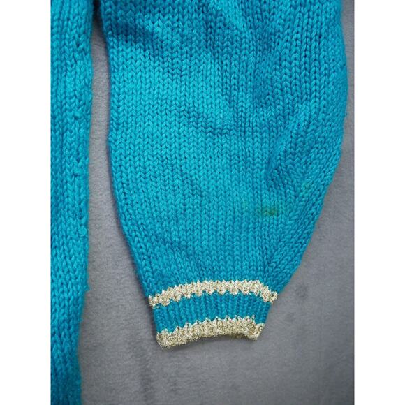 Vintage Chaus Sweater Women’s size 2X Blue Knit Purse Pocket Long Sleeve - Picture 12 of 12